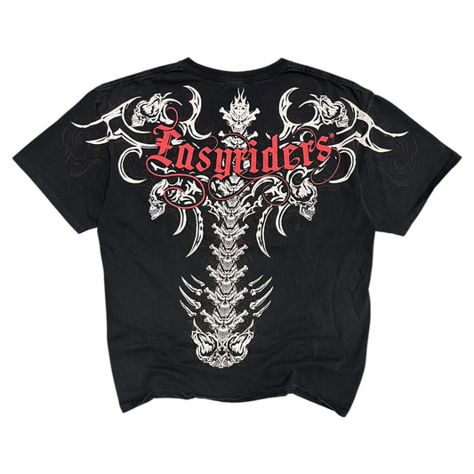 Y2K Easyriders Skull and Tribal Print Tee