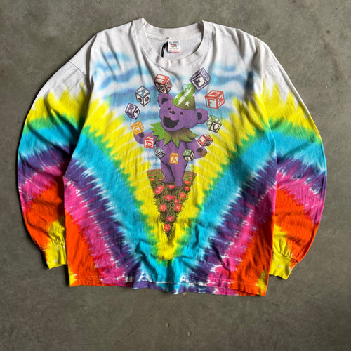 Vintage Grateful Dead ‘91 Spring Tour Juggling Bears Tie Dye Longsleeve