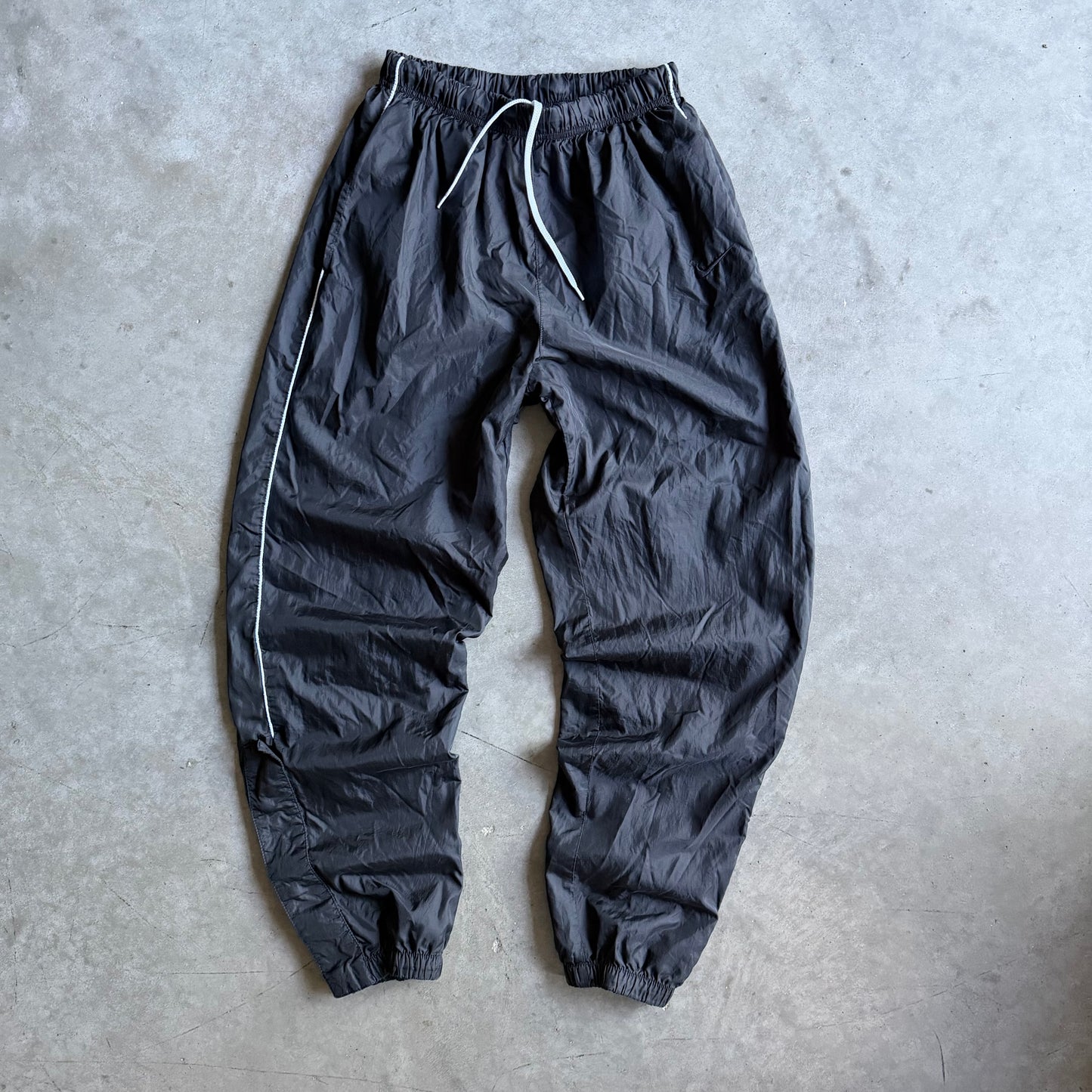 Vintage Nike Lined Black Nylon Track Pants