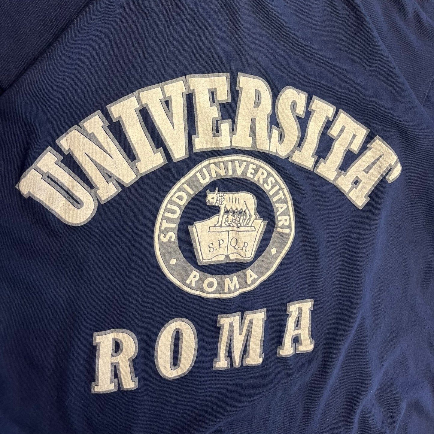 Vintage Universita Roma Navy T Shirt