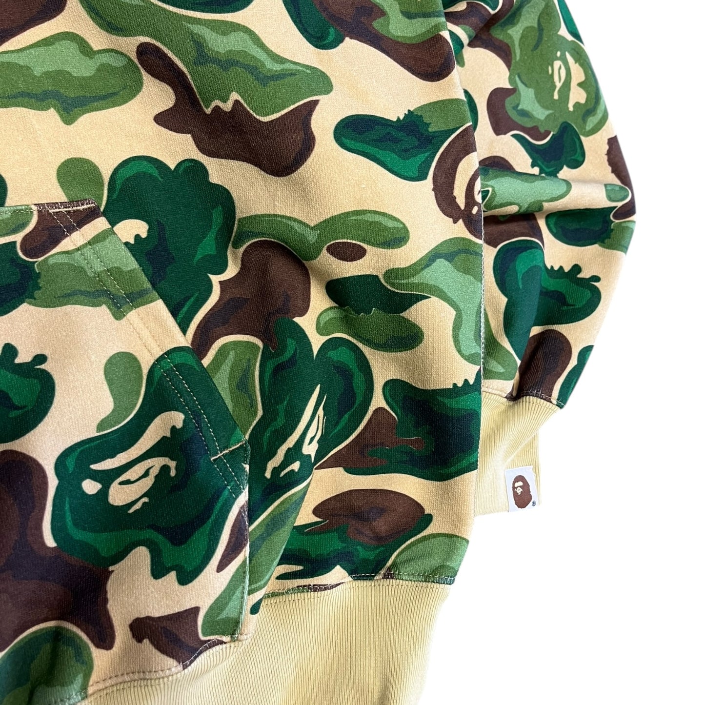 A Bathing Ape Art Green Camo Shark Full Zip Hoodie