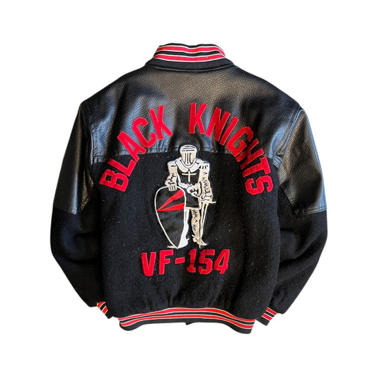 Vintage Youth US Navy VFA-154 Black Knights Varsity Jacket