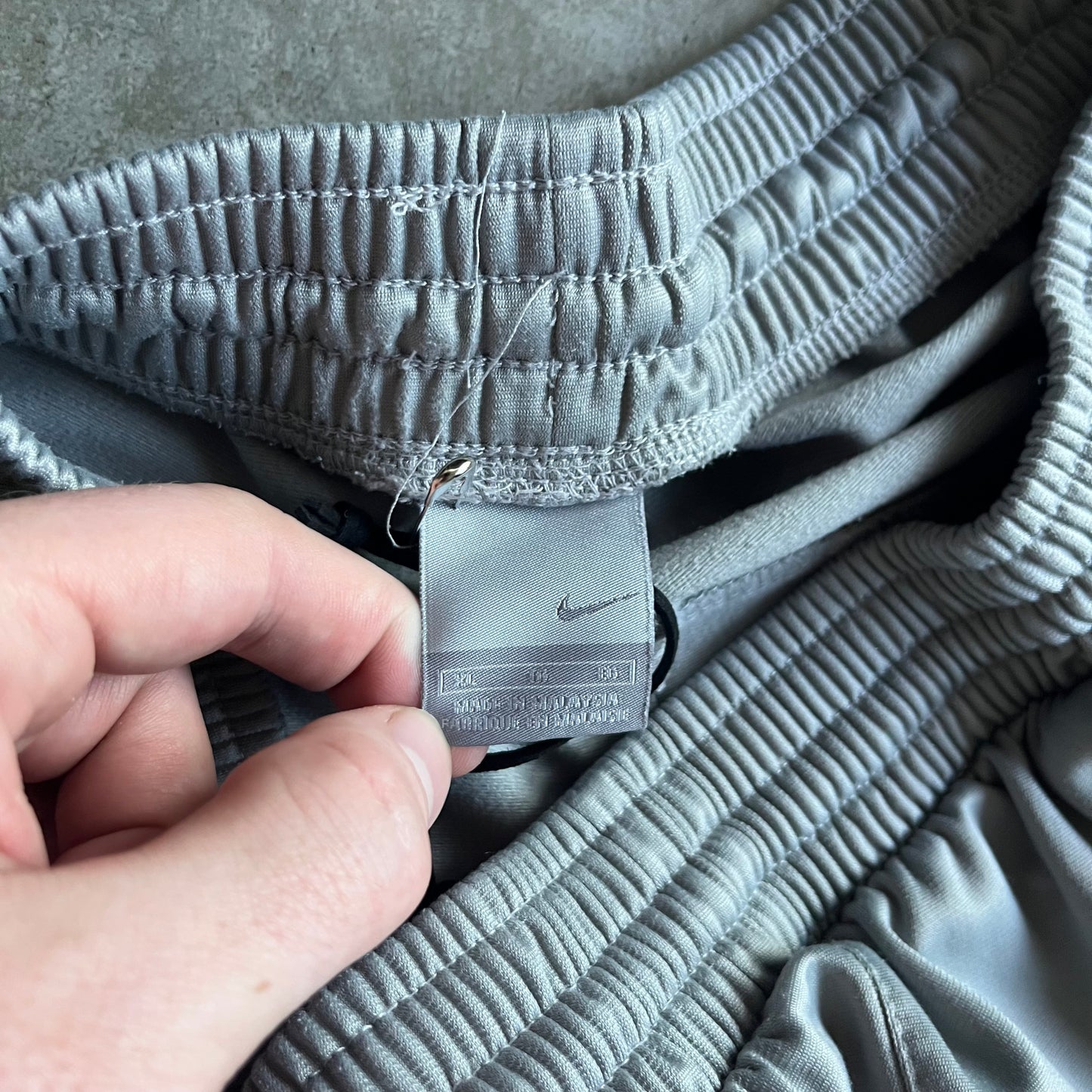 Y2K Nike Silver Mesh Panel Track Pants
