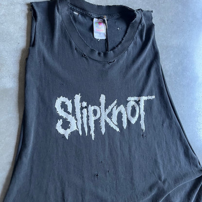 Vintage Slipknot "People = Sh*t" Barcode Distressed Cut-Off Tee