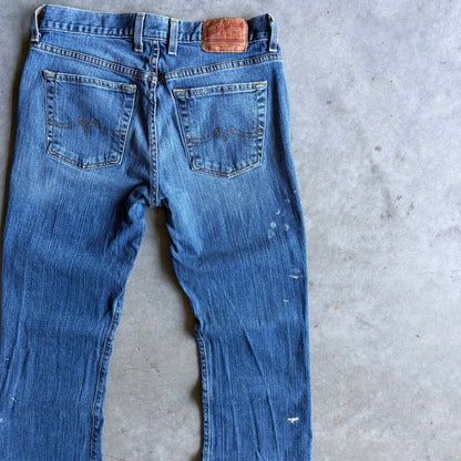Vintage Lucky Brand Paint Splatter Bootcut Blue Jeans