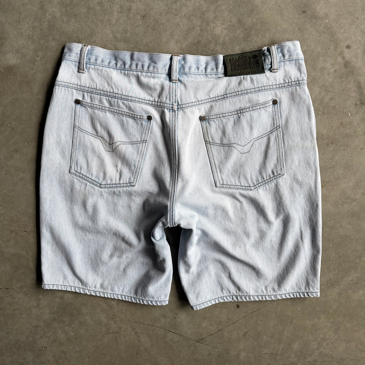 Y2K Harley Davidson Light Wash Baggy Jorts