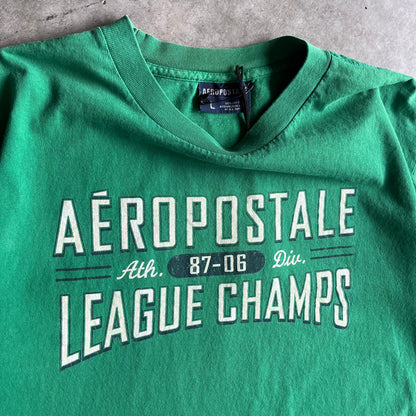 Y2K Aeropostale League Champs Green Tee