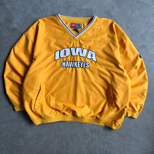 Y2K ProPlayer Iowa Hawkeyes Gold Pullover Windbreaker