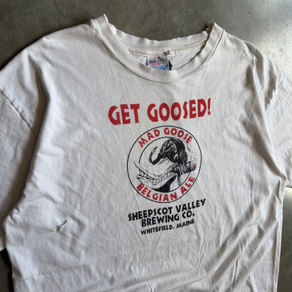 Vintage “Get Goosed!” Distressed Mad Goose Belgian Ale Tee