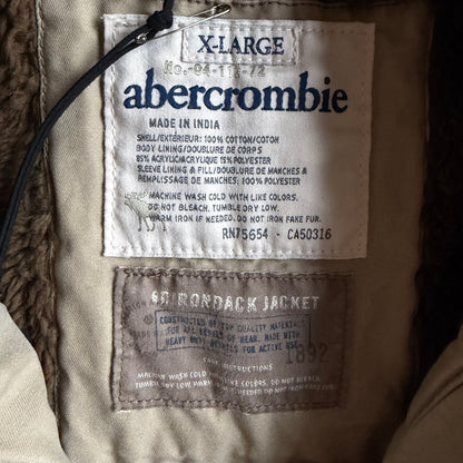 Vintage Abercrombie Fleece Tan Lined Deck Jacket