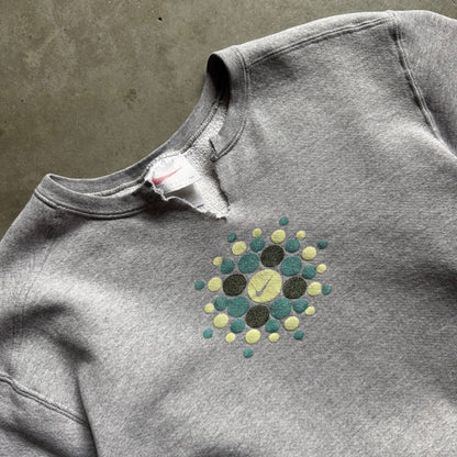 Women’s Vintage Nike Heather Grey Thrashed Graphic Crewneck
