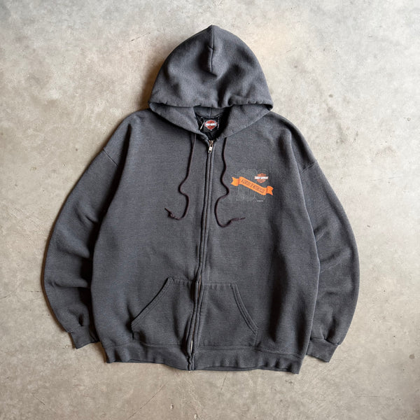 Vintage Faded Harley Davidson Century Of Motorcycles Zip Up Hoodie