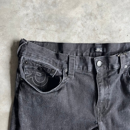 Y2K True Religion Black Ricky Straight Relaxed Fit Jeans