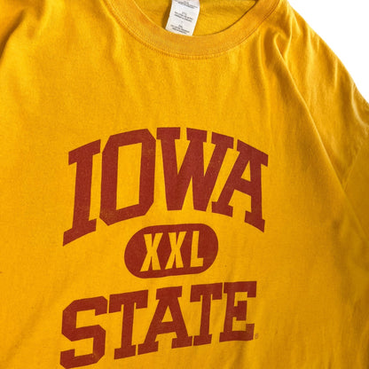 Vtg Iowa State XXL Spell Out Yellow T Shirt