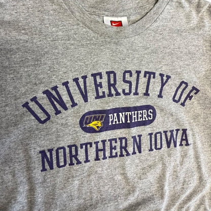 Y2K Nike University Of Northern Iowa Panthers Grey Tee