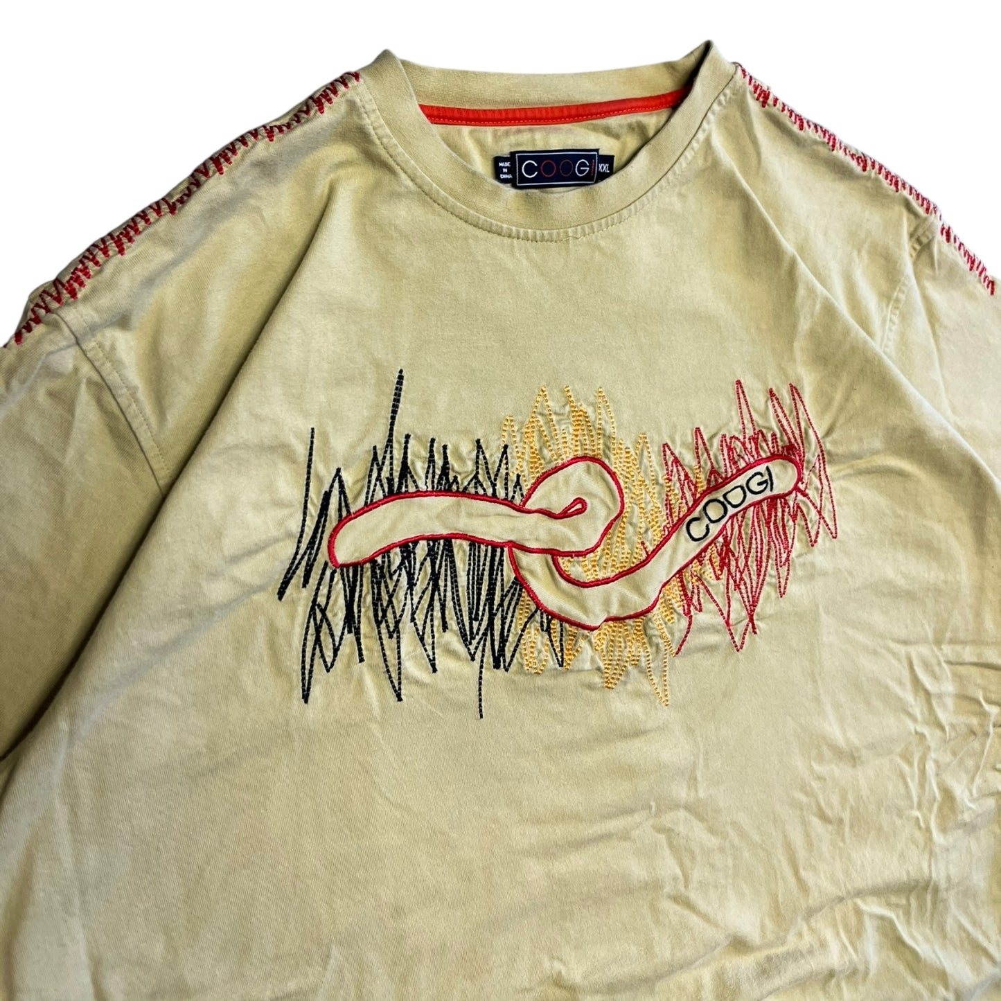 Y2K COOGI Scribble Embroidered Tee