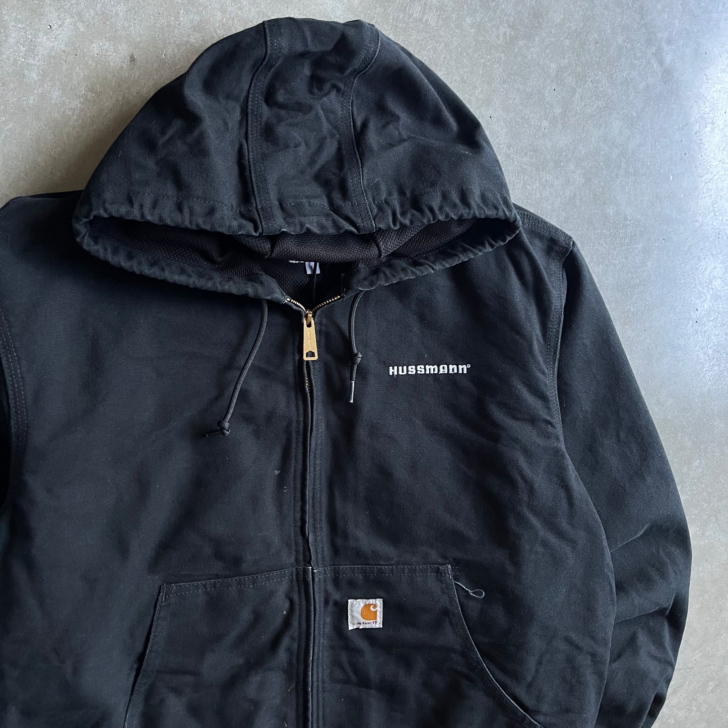 Y2K Carhartt J131 BLK Hussman Embroidered Jacket