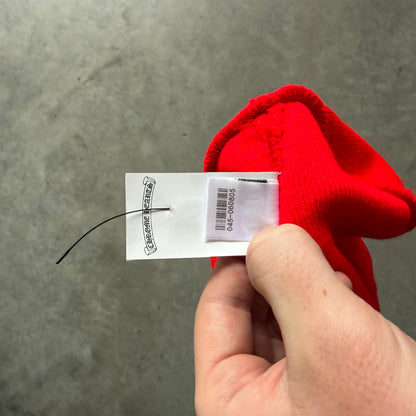Chrome Hearts Spell Out Red Beanie