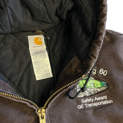 Carhartt ‘J130 DKB’ Dark Brown Embroidered Active Jacket
