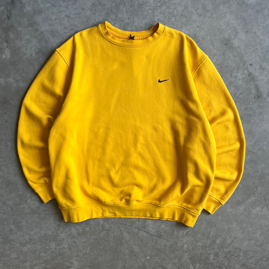 Y2K Nike Yellow Mini Swoosh Sweatshirt