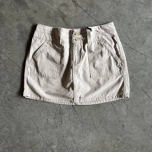 Women’s Y2K Hydraulic Tan Cargo Mini Skirt