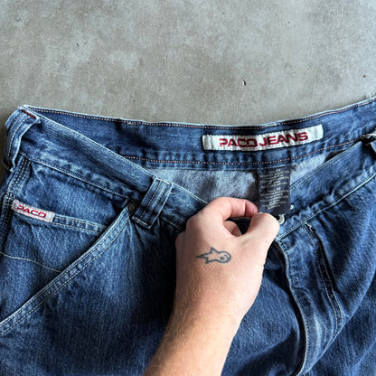 Y2K Paco Jeans Dark Blue Wash Jorts