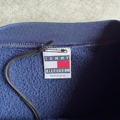 Vintage Bootleg Tommy Hilfiger Embroidered Spellout Crest Crewneck