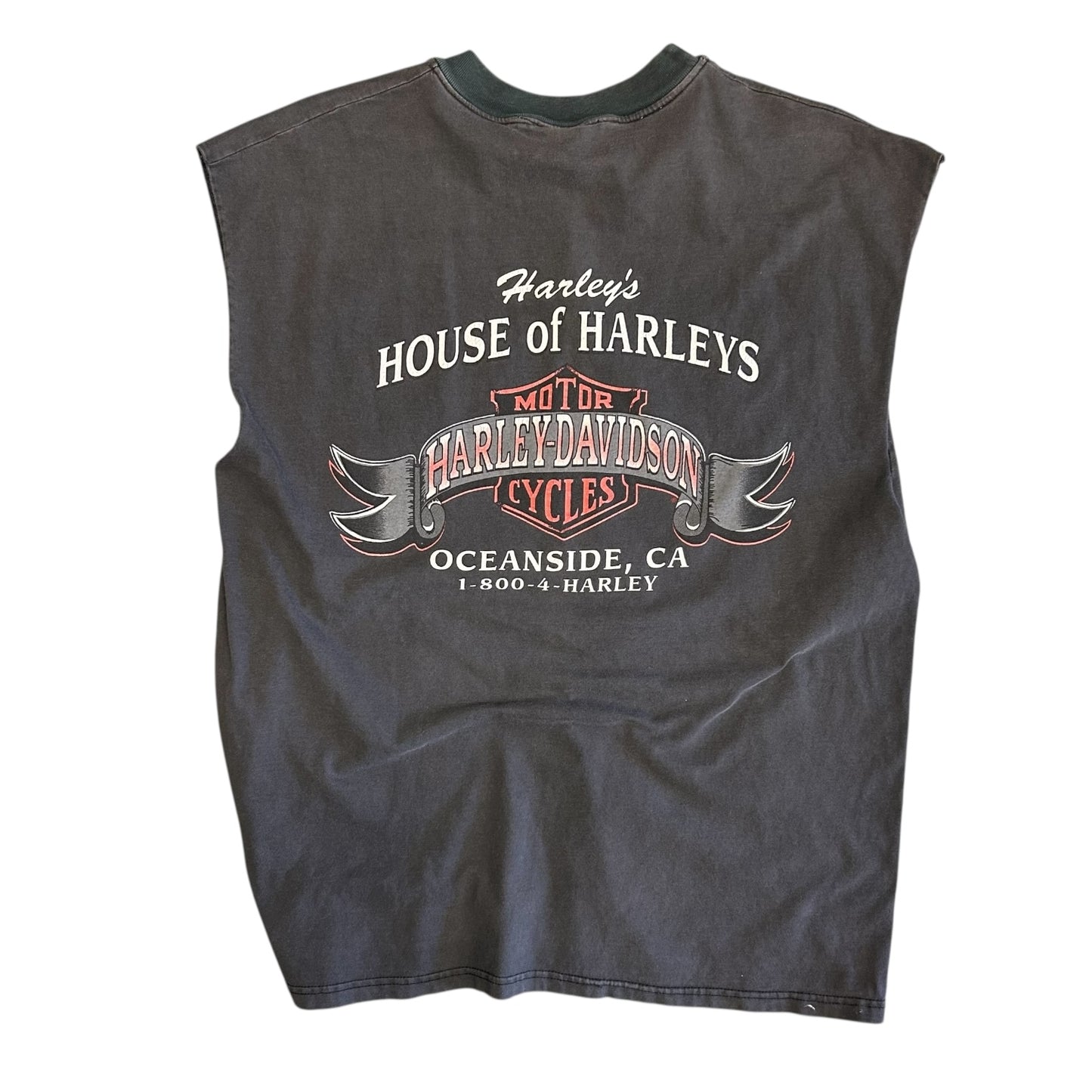 Y2K Harley Davidson House Of Harleys Cut Off Tee