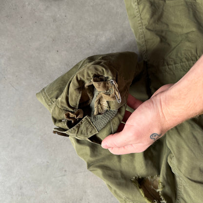 Vintage Thrashed US Army M-1951 Fishtail Parka W/ Liner