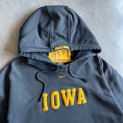 Vintage Iowa Hawkeyes Chenille Nike Center Swoosh Hoodie
