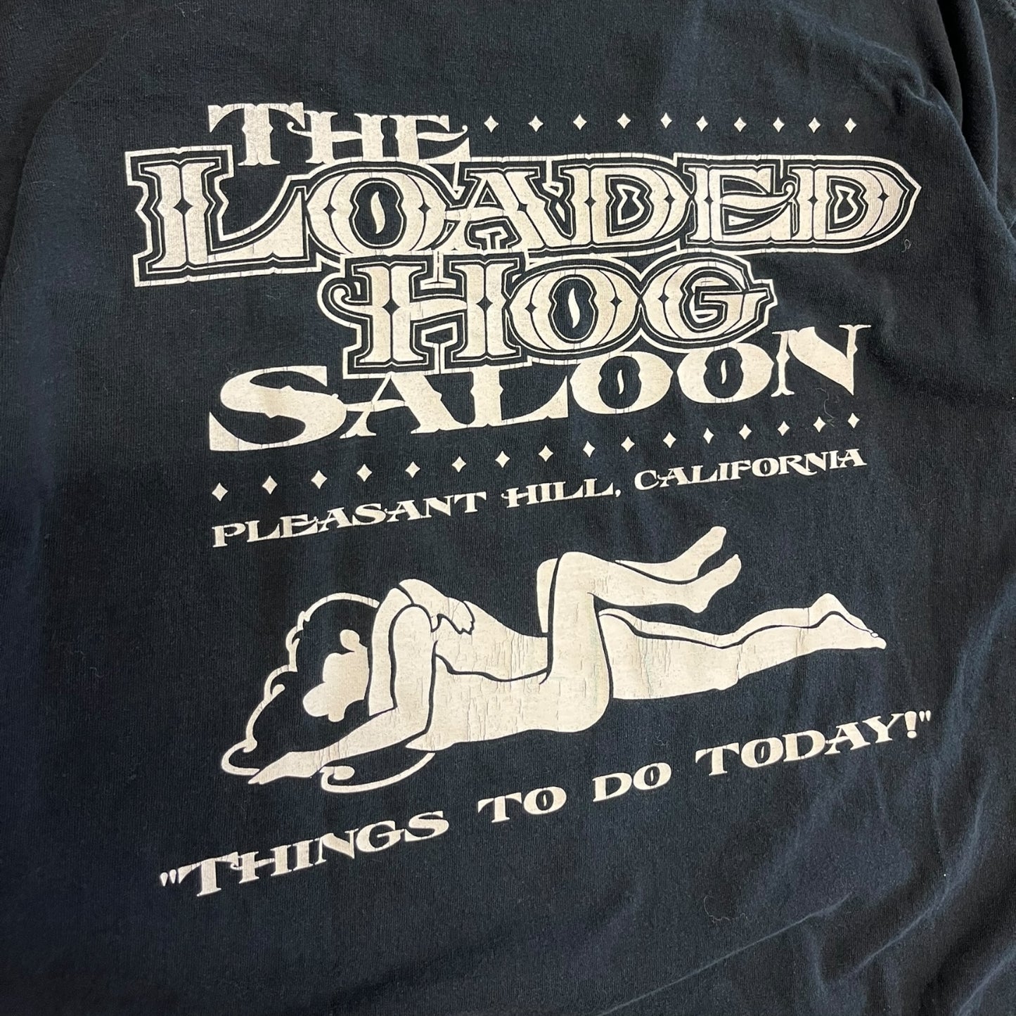 Vintage Loaded Hog Saloon California Biker Tee