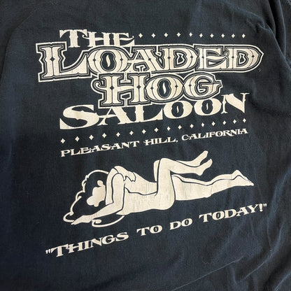 Vintage Loaded Hog Saloon California Biker Tee