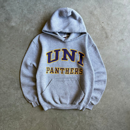 Vintage Russell Athletic UNI Panthers Spell-Out Gray Hoodie