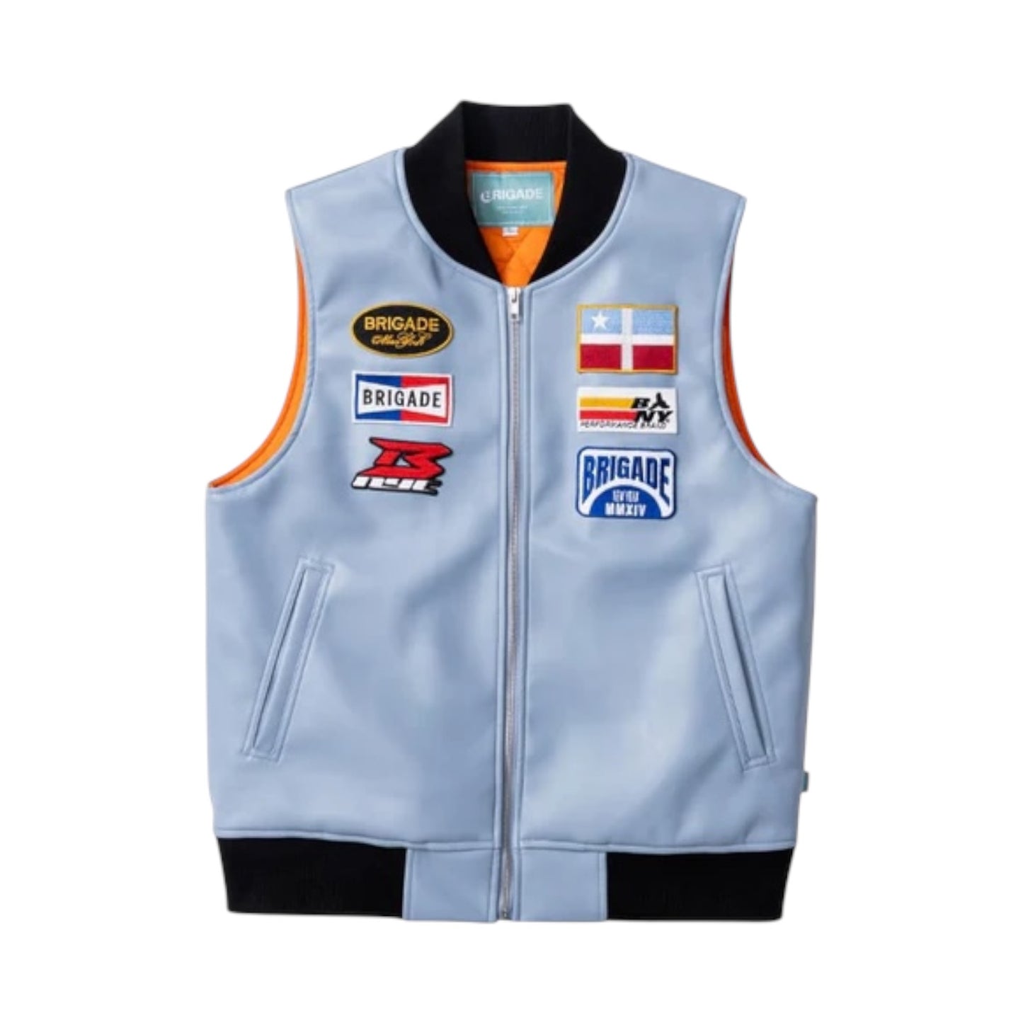 Brigade - Pronto Llegra Vegan Leather Jacket (Light Blue)