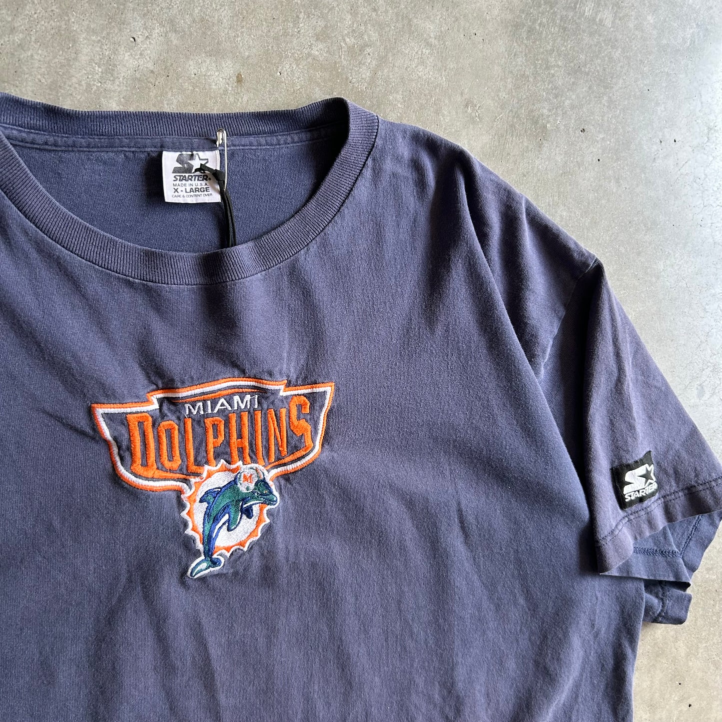 Vintage Starter Miami Dolphins Embroidery Logo Tee