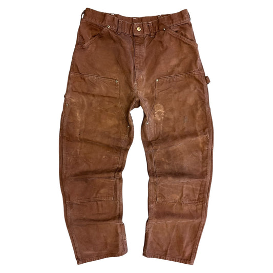 Carhartt Chocolate Brown Dyed Double Knee Carpenter Pants