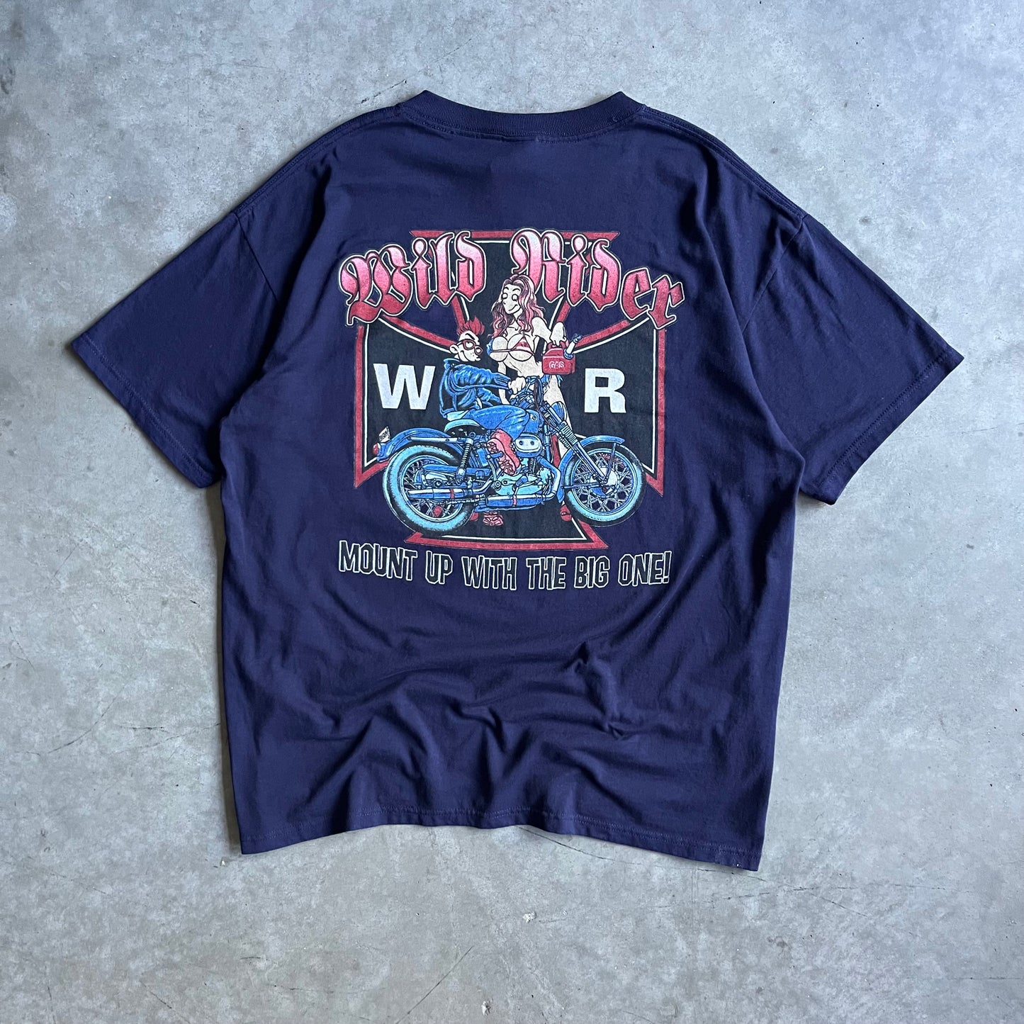 Vintage Wild Rider “Mount Up..” Comedy Motorcycle Tee