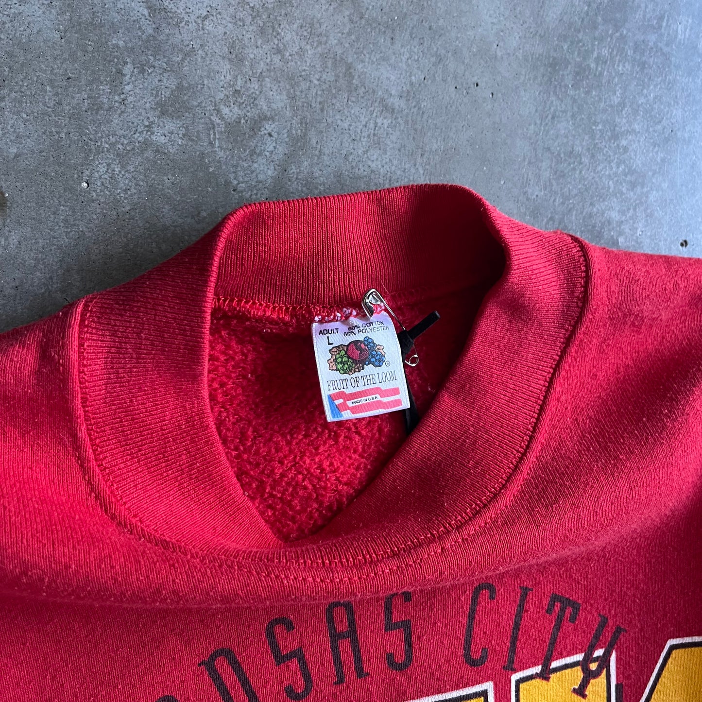 Vintage Kansas City Chiefs Ombré Spell-Out Sweatshirt