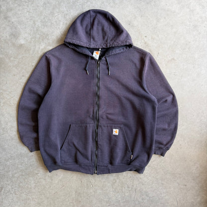 Vintage Carhartt Flame Resistant Faded Plum Zip-Up