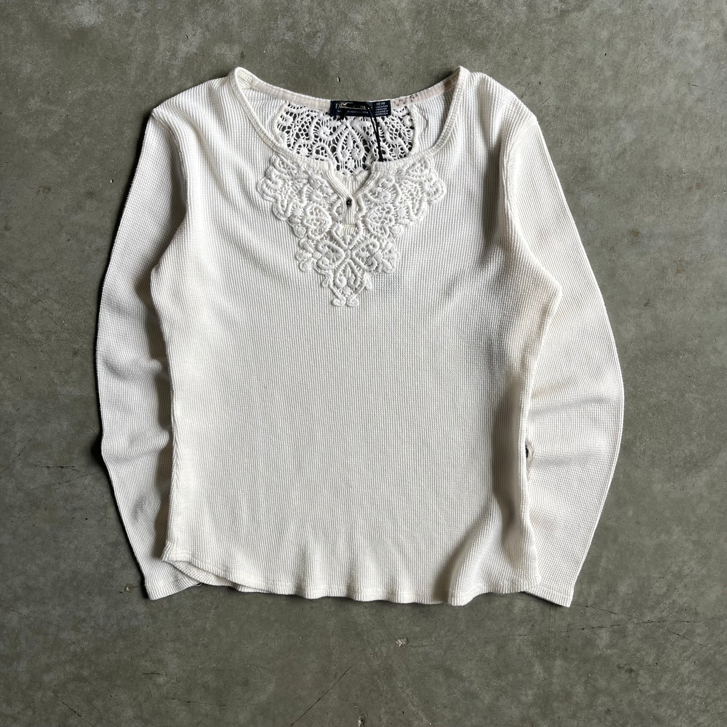 Women’s Y2K Faded Glory Lace Thermal