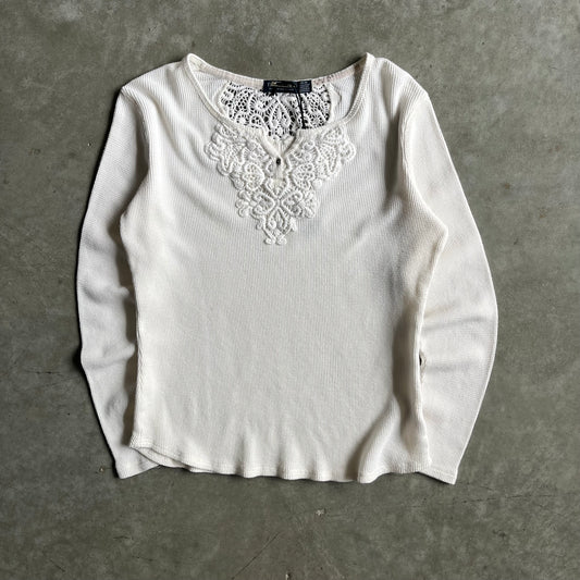 Women’s Y2K Faded Glory Lace Thermal