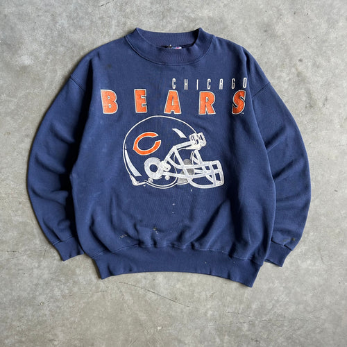 Vintage Chicago Bears Distressed Helmet Logo Sweatshirt