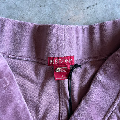 Women’s Y2K Dusty Plum Velour Track Pants
