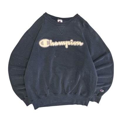 Vintage Navy Champion Spell-Out Sweatshirt