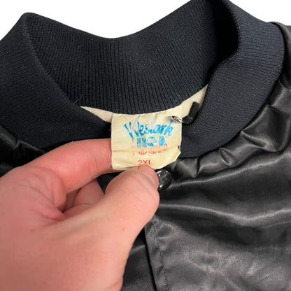 Vintage Thunderbird Satin Bomber Jacket