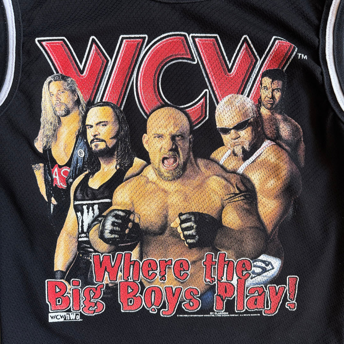 Vintage WCW “Where The Big Boys Play!” Mesh Sleeveless Tee