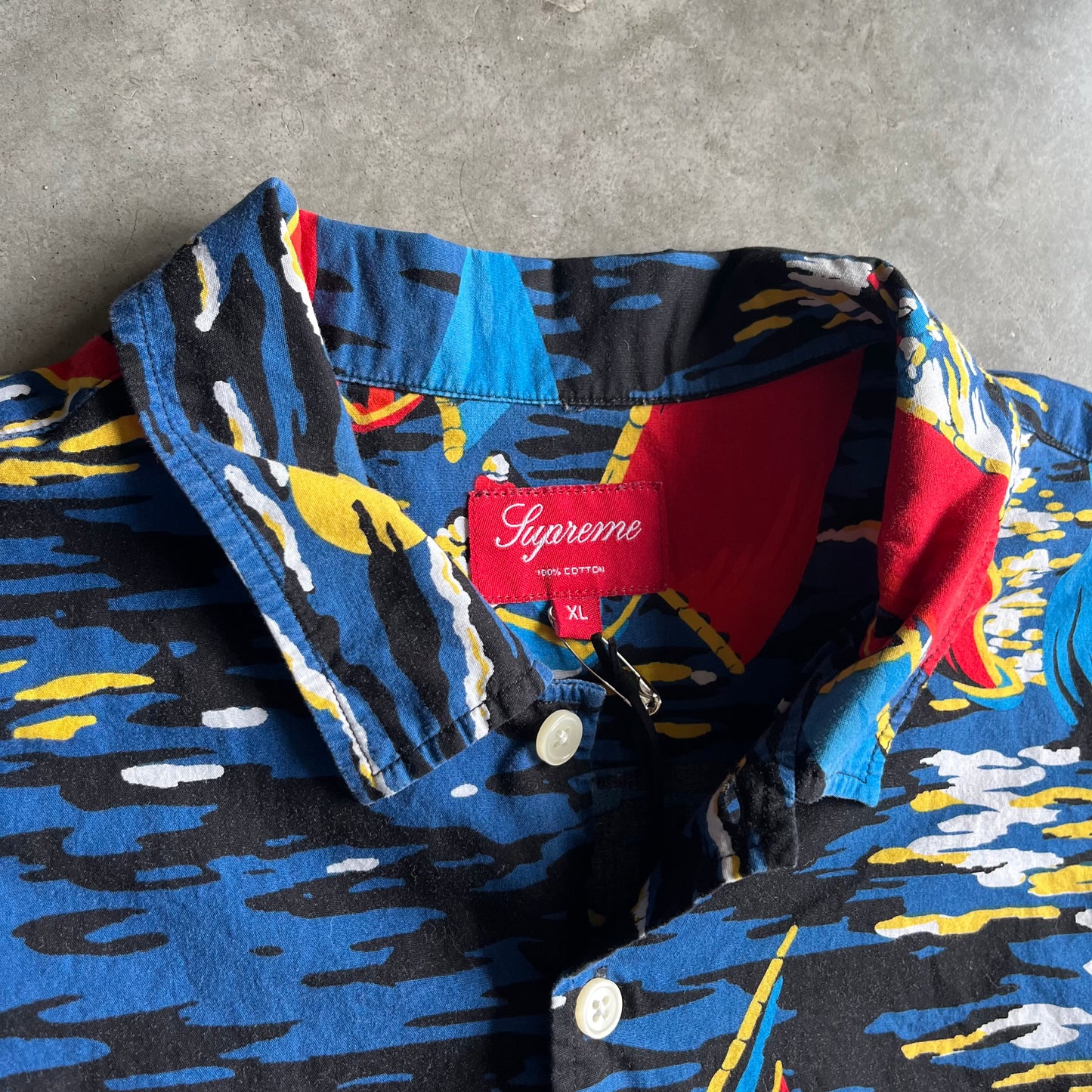 Supreme SS11 Hawaiian Sail Boat Button Up Shirt