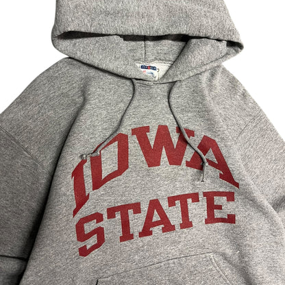 Y2K Iowa State Grey & Red Spell-Out Hoodie