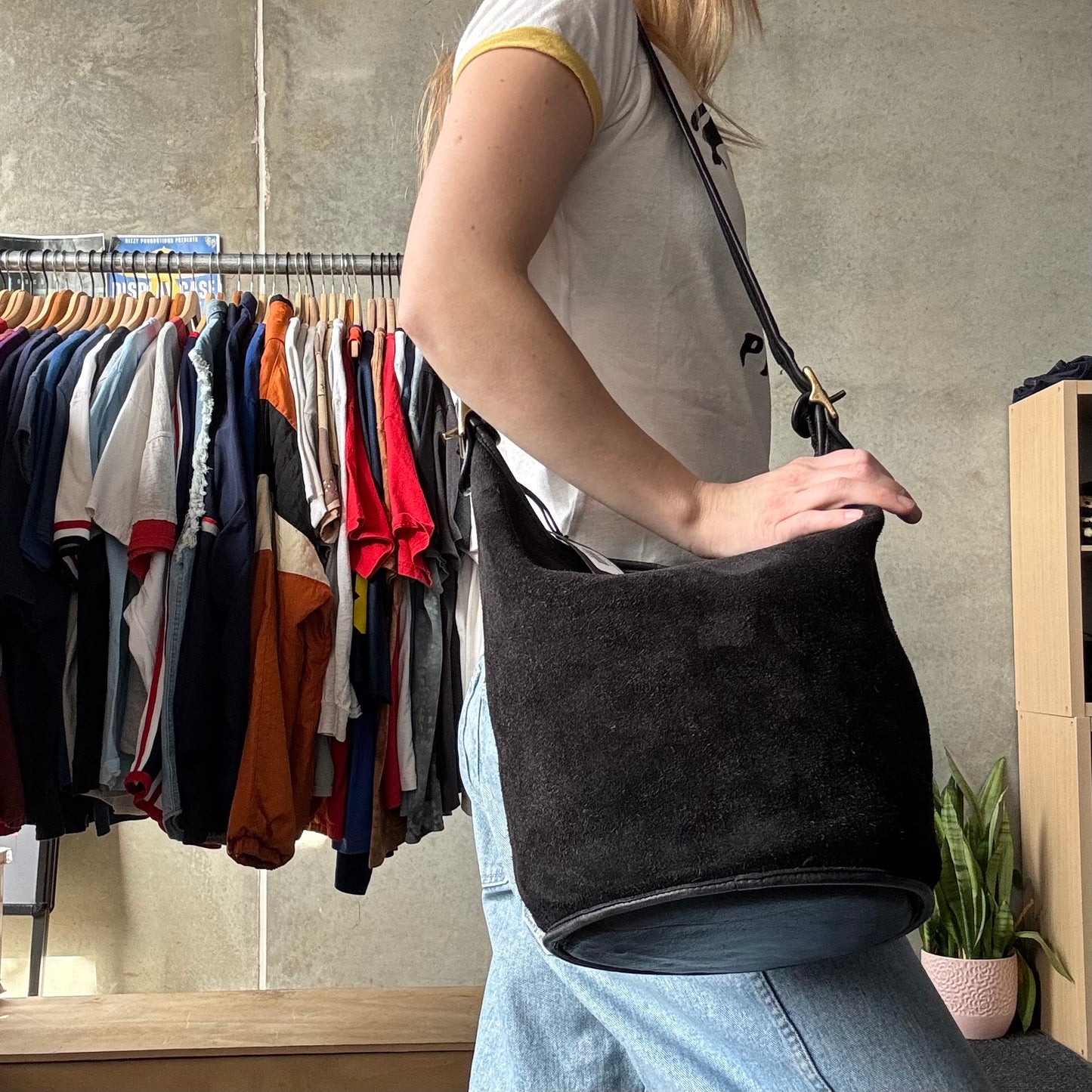 Coach 1996 RARE Berkeley Duffle Rough Out Black