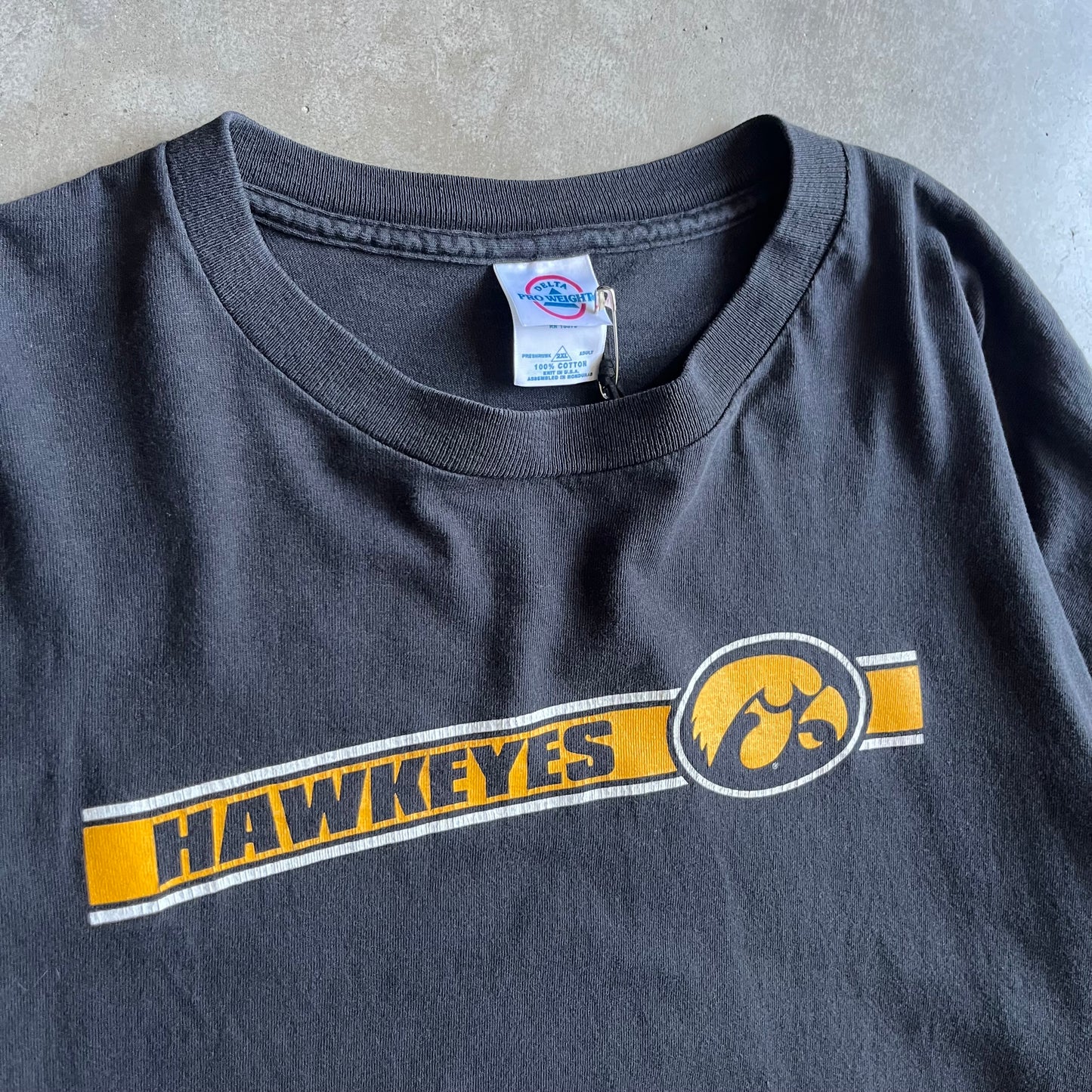 Y2K Black Iowa Hawkeyes L/S Tee